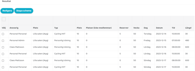 Massredigering är ett smidigt verktyg för att redigera schemat eller förlänga det