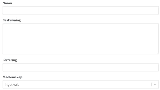 Medlemskapskategorier 