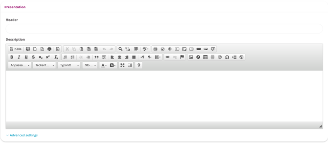 Hide the presentation block