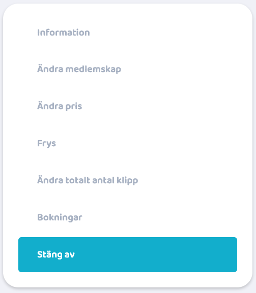 Avslute ett medlemskap (personal/admin)