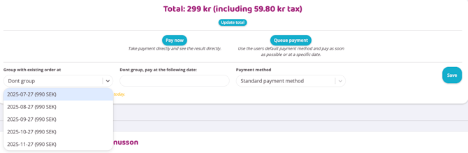 Queue in-store payment 