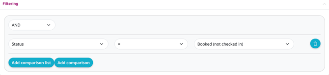 reminder to the participant before a booked activity.