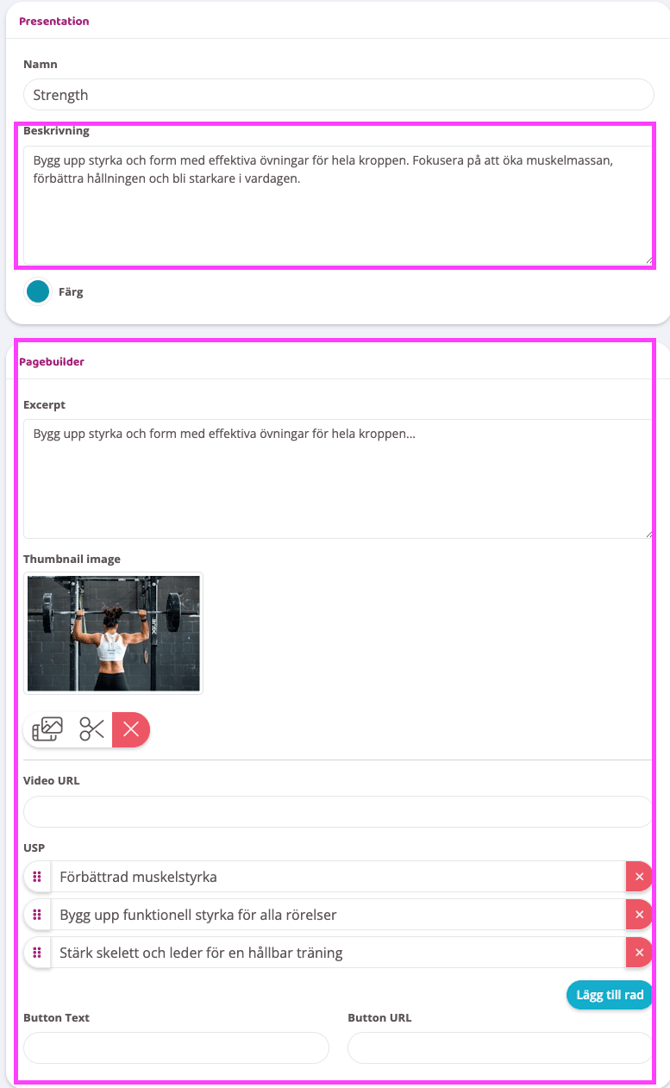 Button Text/Button URL