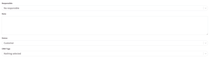 Add a person in the crm responsible for the company 