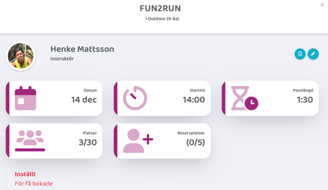 Ställa in aktivitet och notifiera deltagarna
