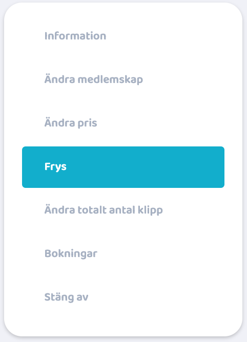 Frysa medlemskap