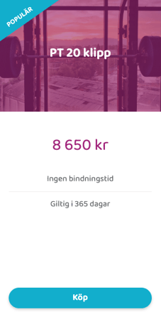 Membership card with a header that combines a background image and a color overlay.