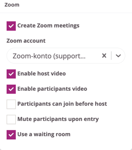 Create zoom meeting