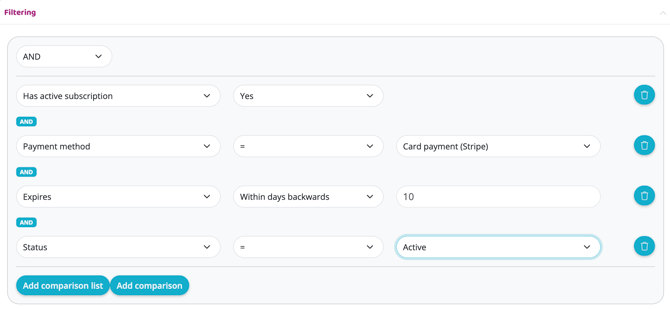 Email when a payment card har expired